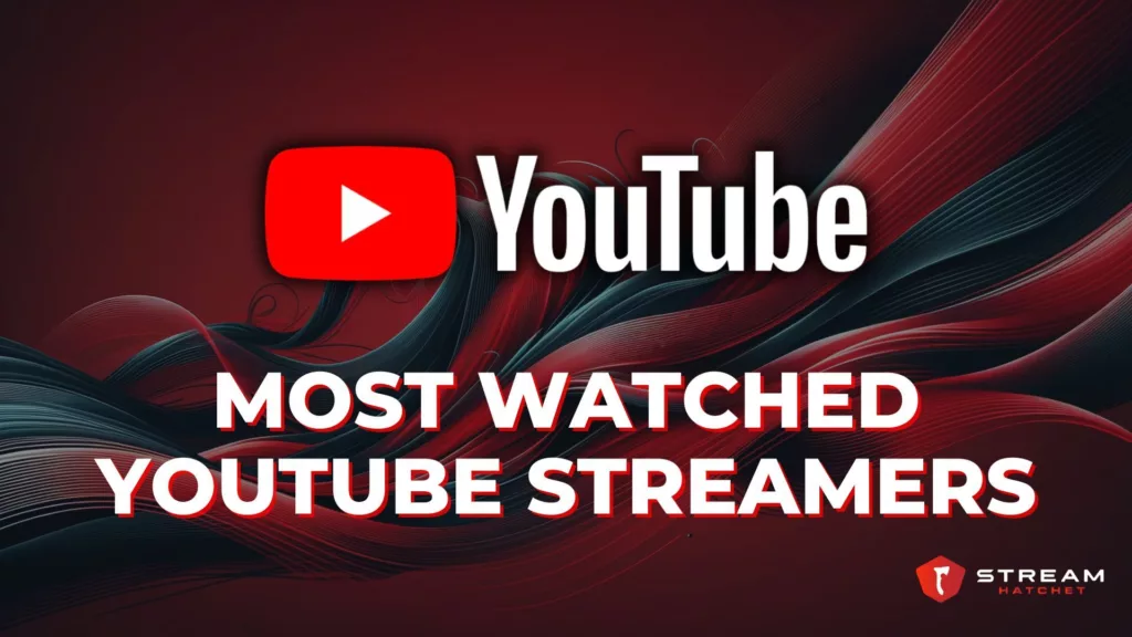 Most Watched YouTube Streamers - Stream Hatchet